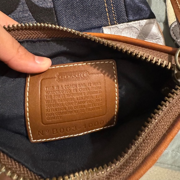 Vintage Coach crossbody denim patchwork purse - Picture 3 of 9